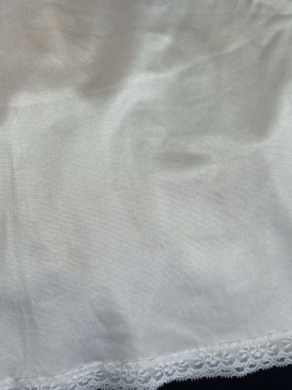 Vintage White Lace Trim Camisole Slip Top With Adjustable Straps Womens Small - Picture 8 of 16